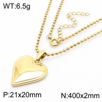 Necklace Classic Style Heart Shape