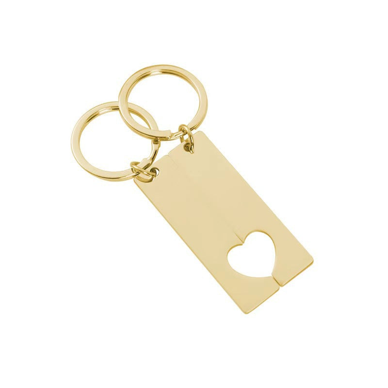heart-shaped keychain x 2