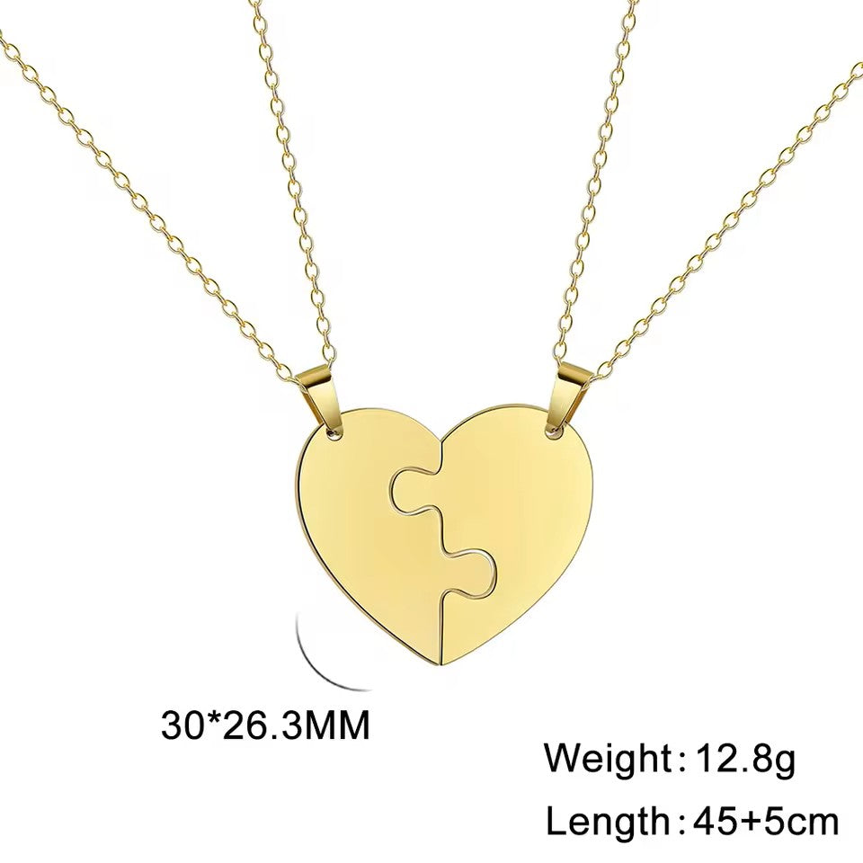 Heart Puzzle Necklace