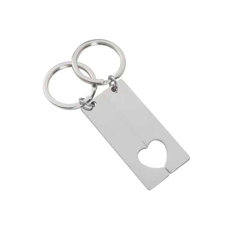 heart-shaped keychain x 2