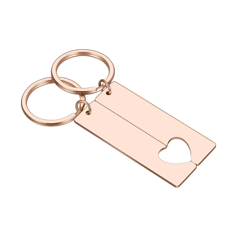heart-shaped keychain x 2