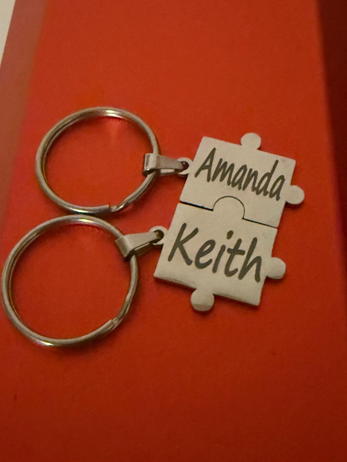 Puzzle keychain x 2