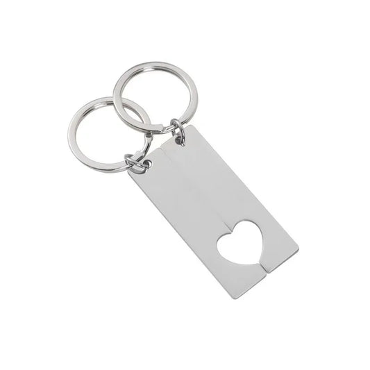 heart-shaped keychain x 2